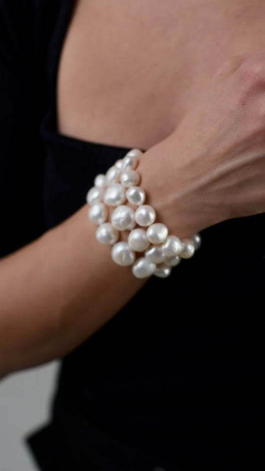 Brățară de mână cu perla baroque 10 mm